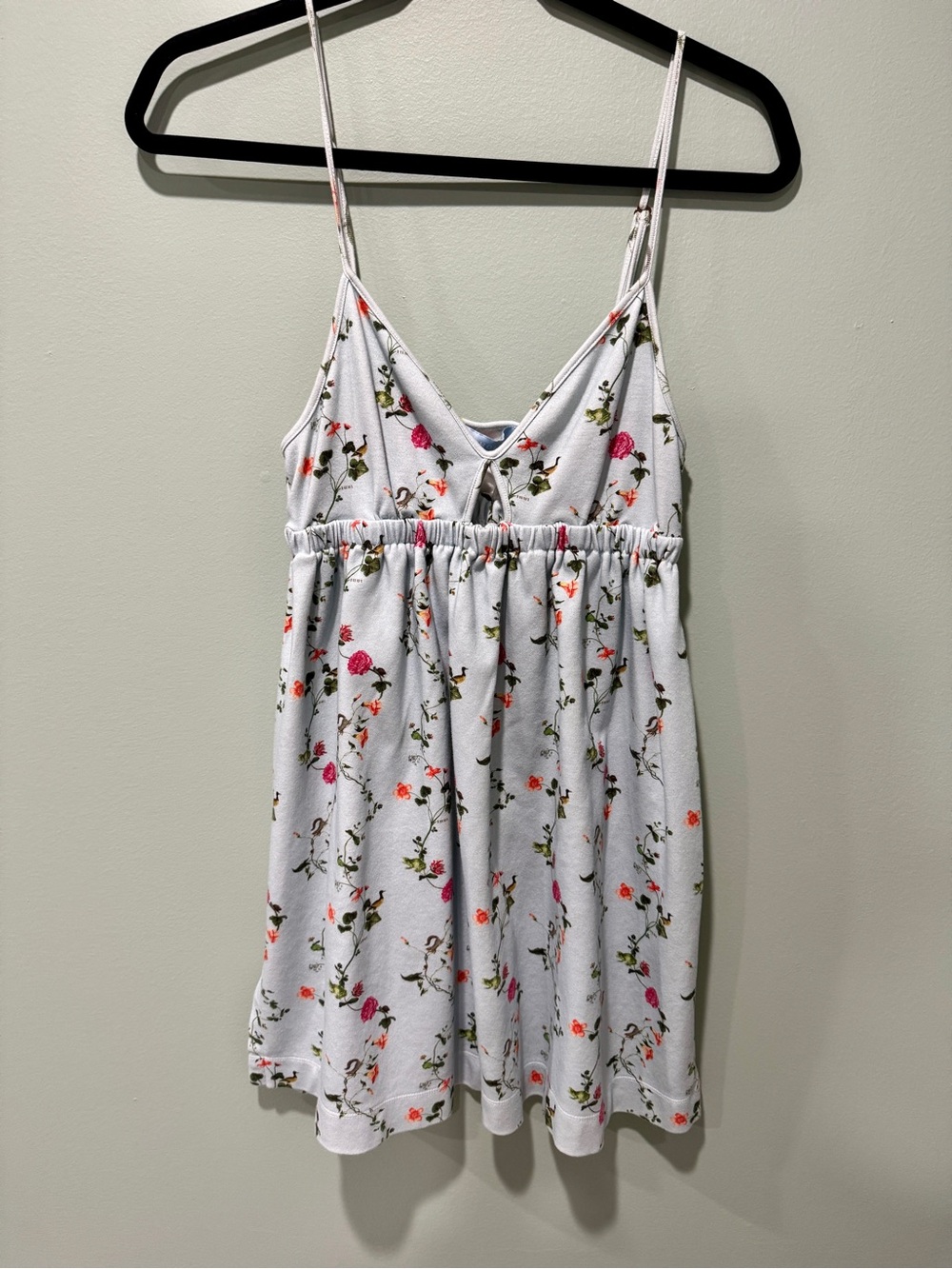 Hill House White Floral Spaghetti-Strap Chemise